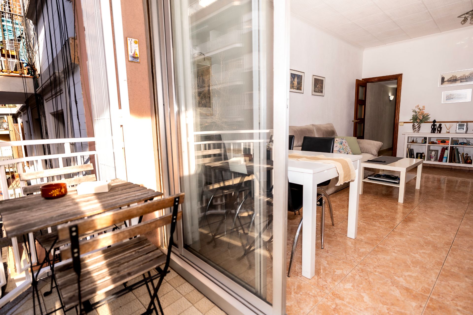 Balcony of Flat for sale in  Barcelona Capital  with Air Conditioner, Terrace and Furnished