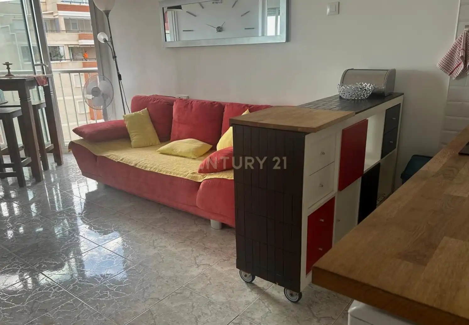 Sala de estar de Apartamento en venta en Calpe / Calp con Aire acondicionado, Jardín privado y Microondas