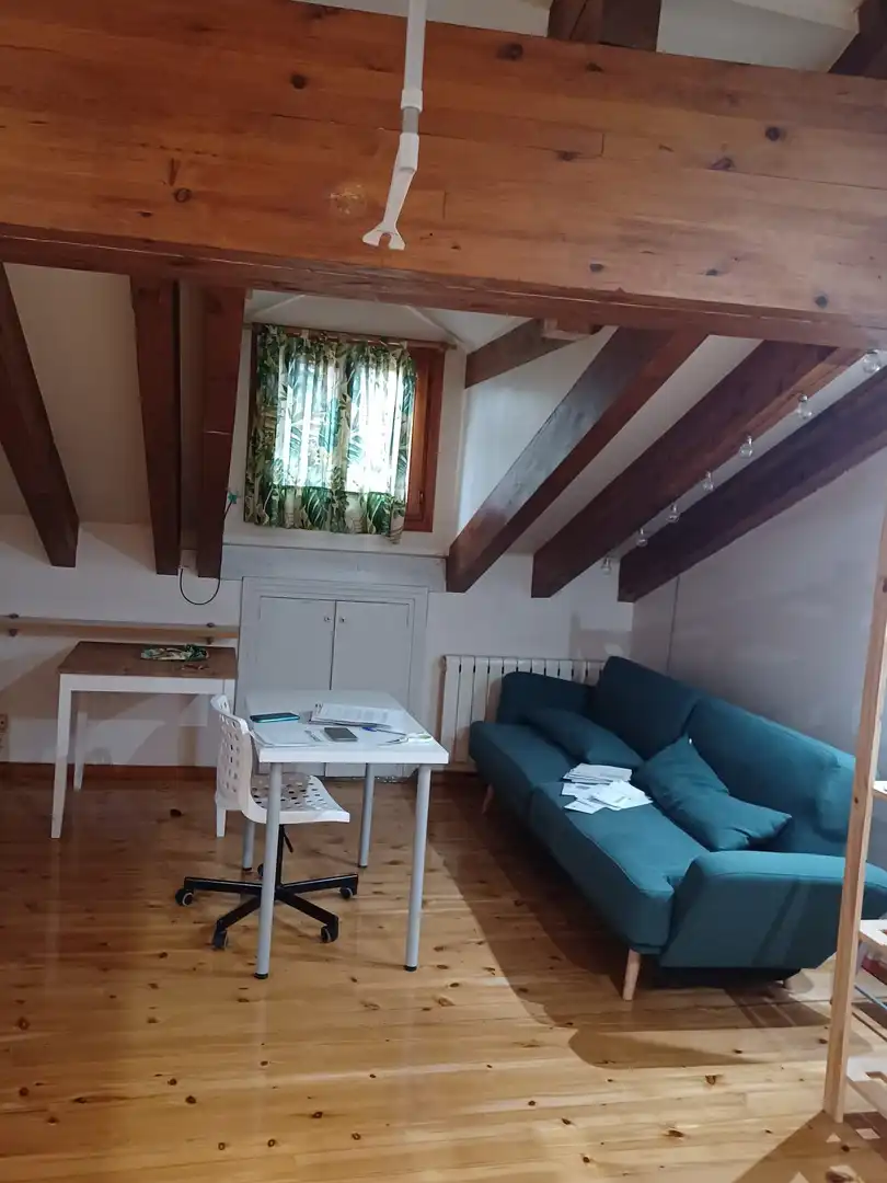 Sala d'estar de Pis de lloguer en  Pamplona / Iruña amb Calefacció, Parquet i Moblat
