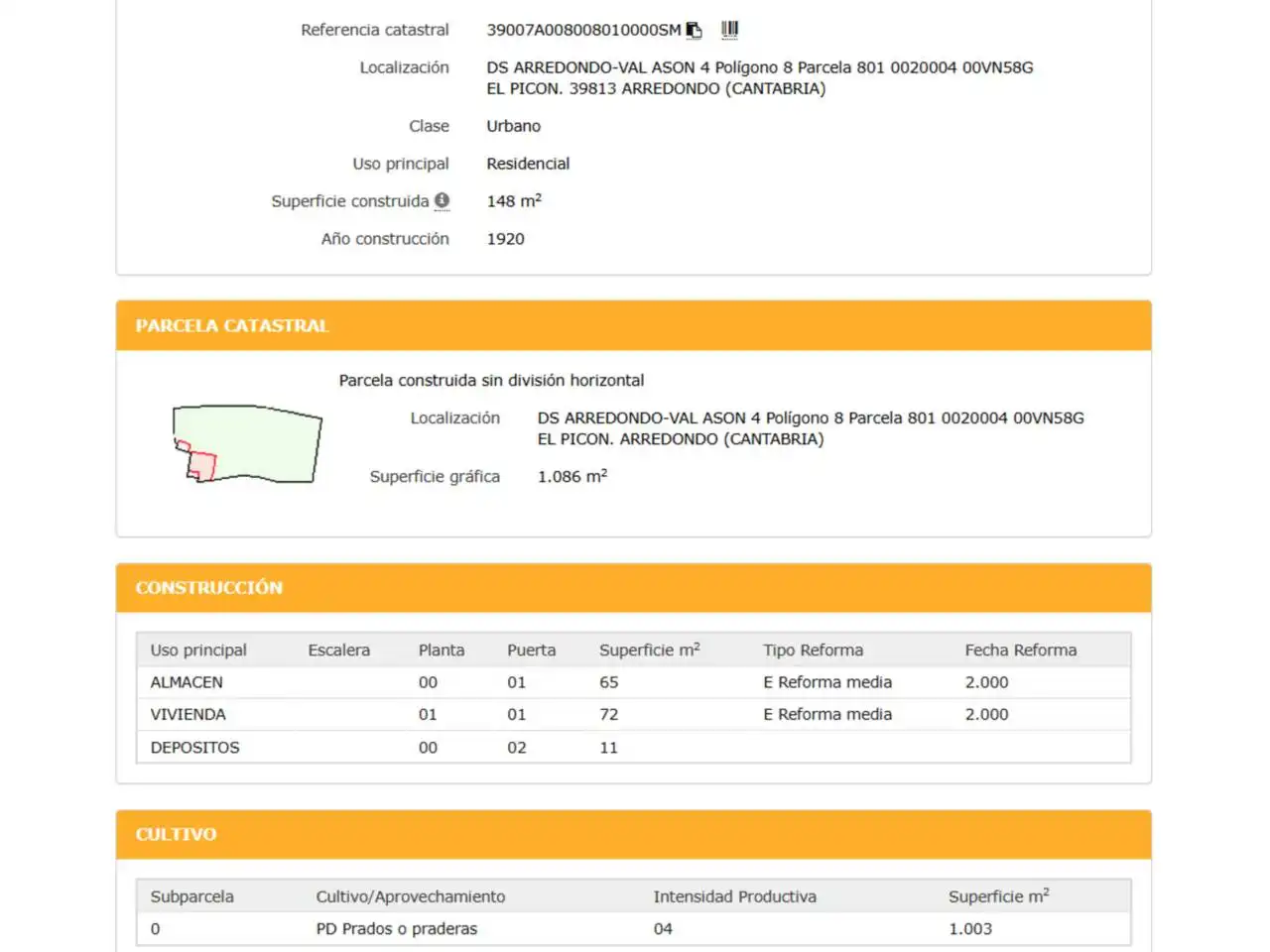 Casa o xalet en venda a Arredondo-Veguilla, 3, Arredondo