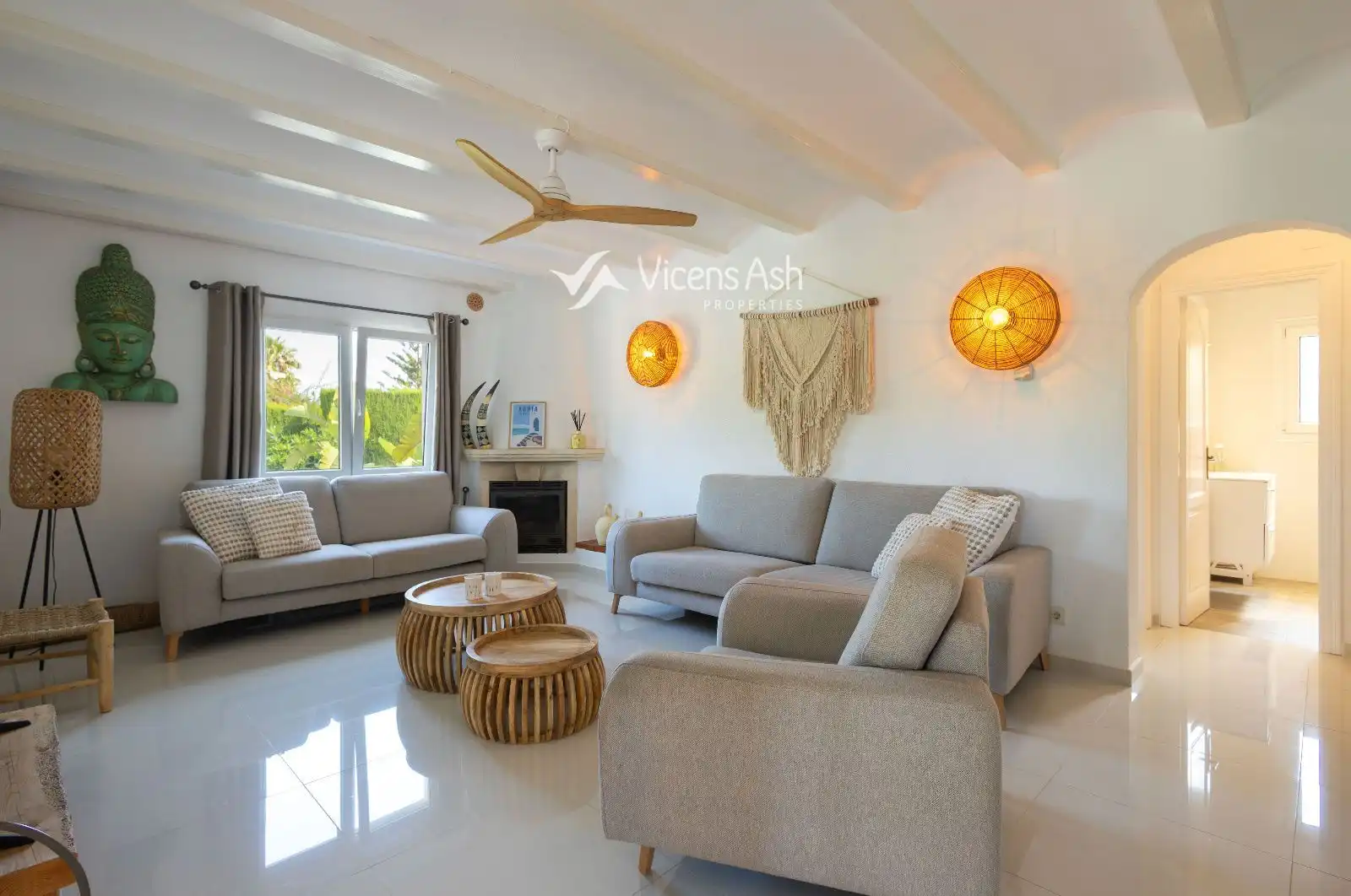 Sala de estar de Casa o chalet en venta en Jávea / Xàbia con Aire acondicionado, Calefacción y Piscina