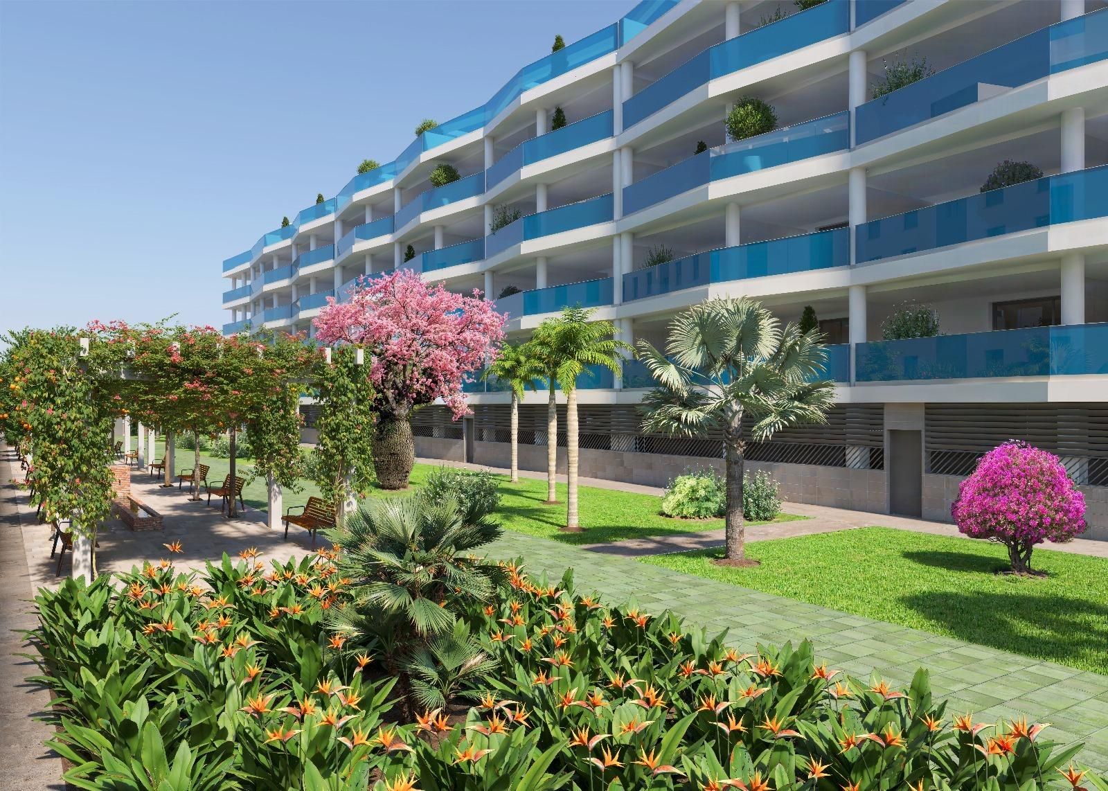 Vista exterior de Piso en venta en Mijas con Aire acondicionado, Jardín privado y Terraza