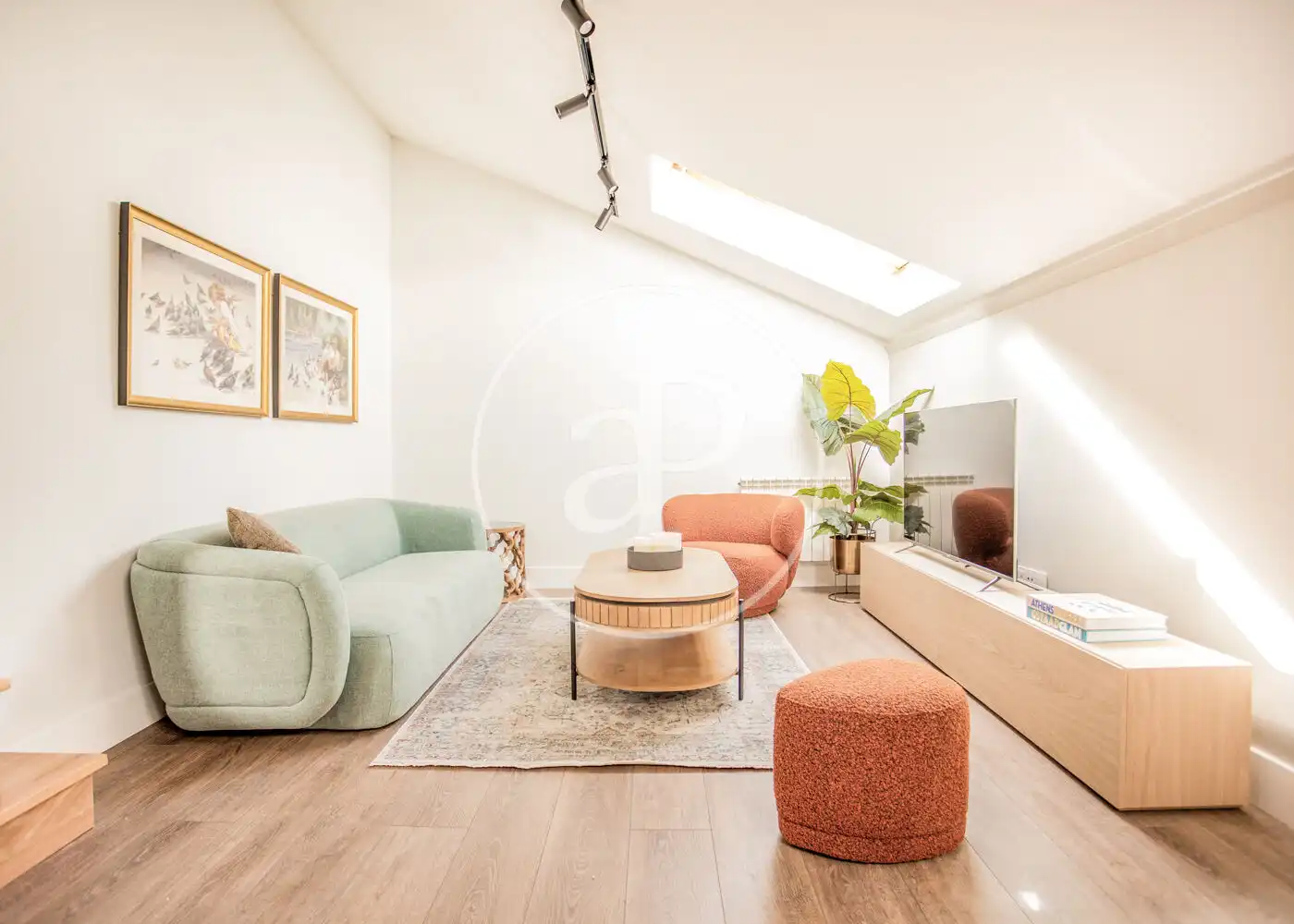 Sala de estar de Piso de alquiler en Madrid con Aire acondicionado, Calefacción y Amueblado