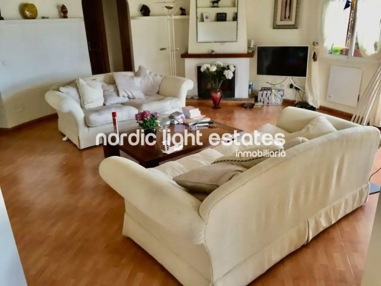 Living room of Houses for sale in Viñuela  with Terrace, Swimming Pool and Furnished