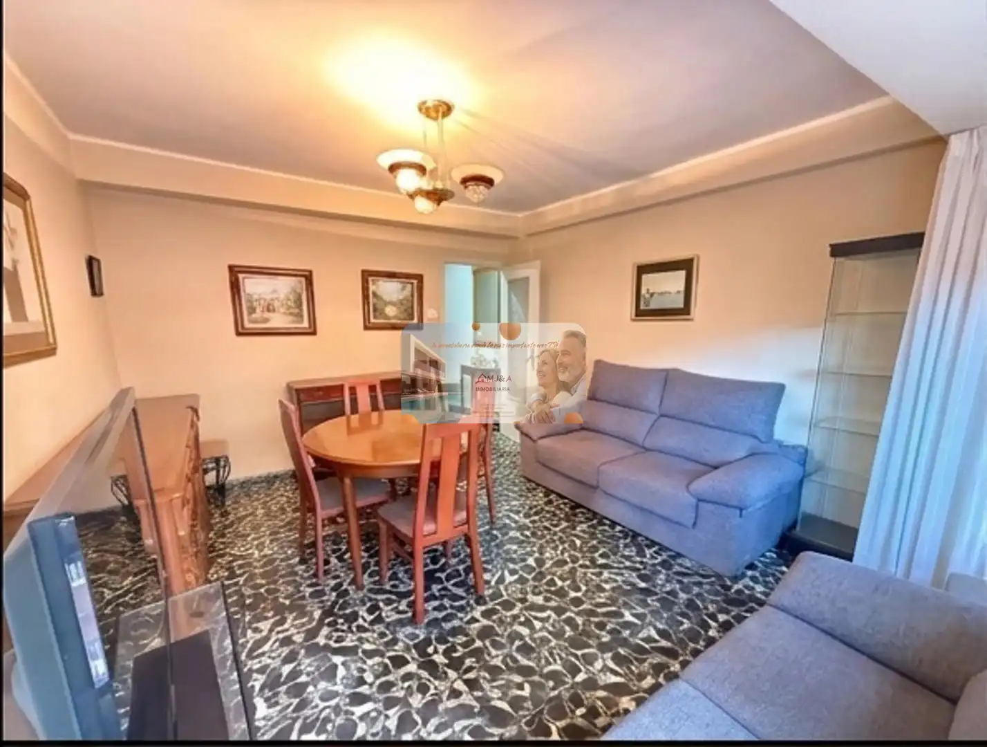 Sala de estar de Piso en venta en Castellón de la Plana / Castelló de la Plana con Amueblado, Horno y Lavadora