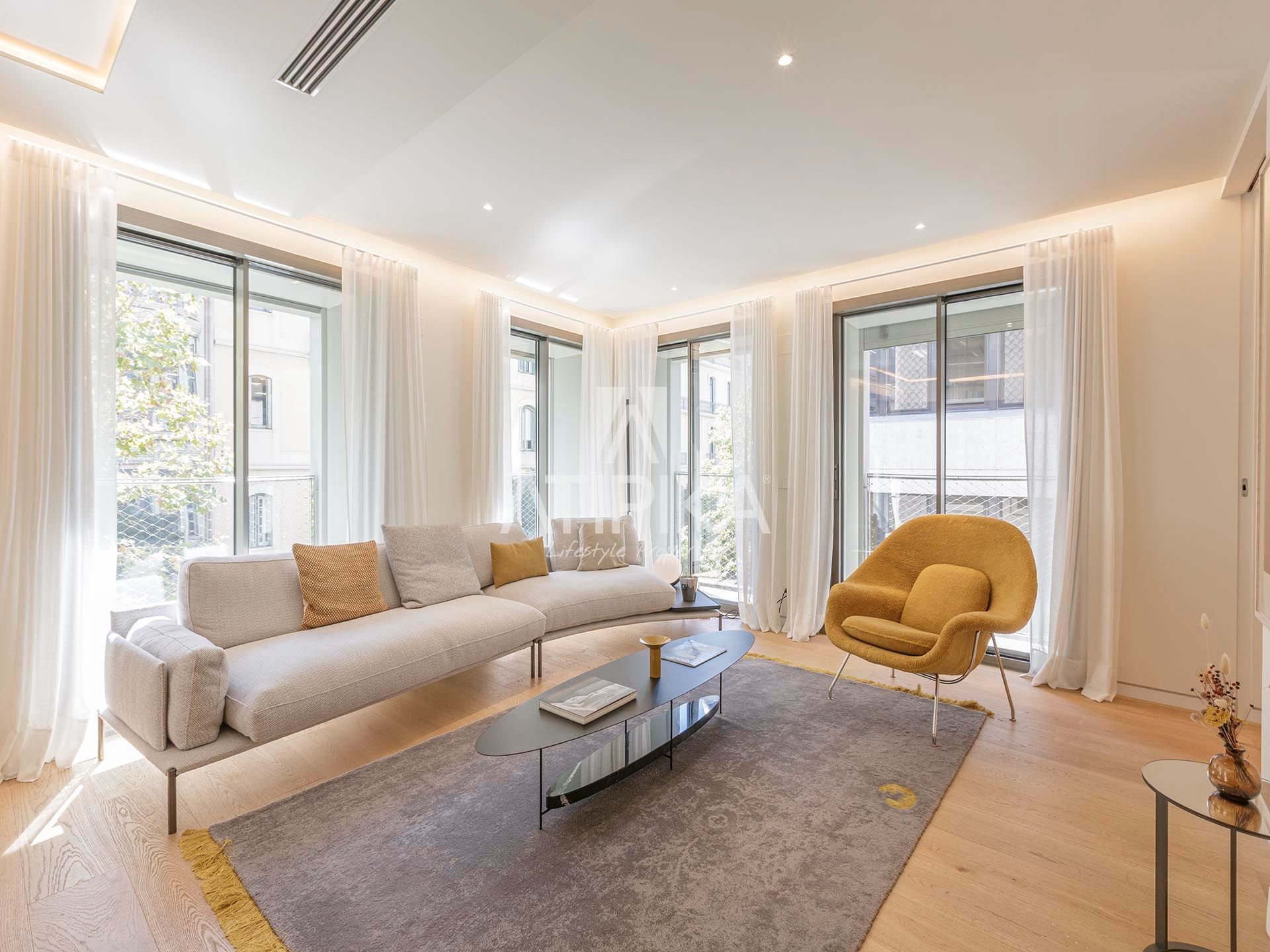 Sala de estar de Piso en venta en  Barcelona Capital con Aire acondicionado, Calefacción y Terraza