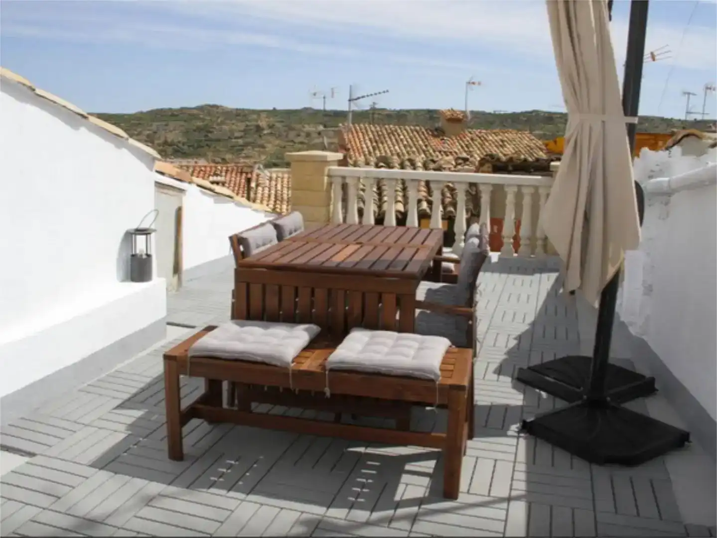 Terraza de Casa adosada en venta en Valdealgorfa con Aire acondicionado, Parquet y Amueblado