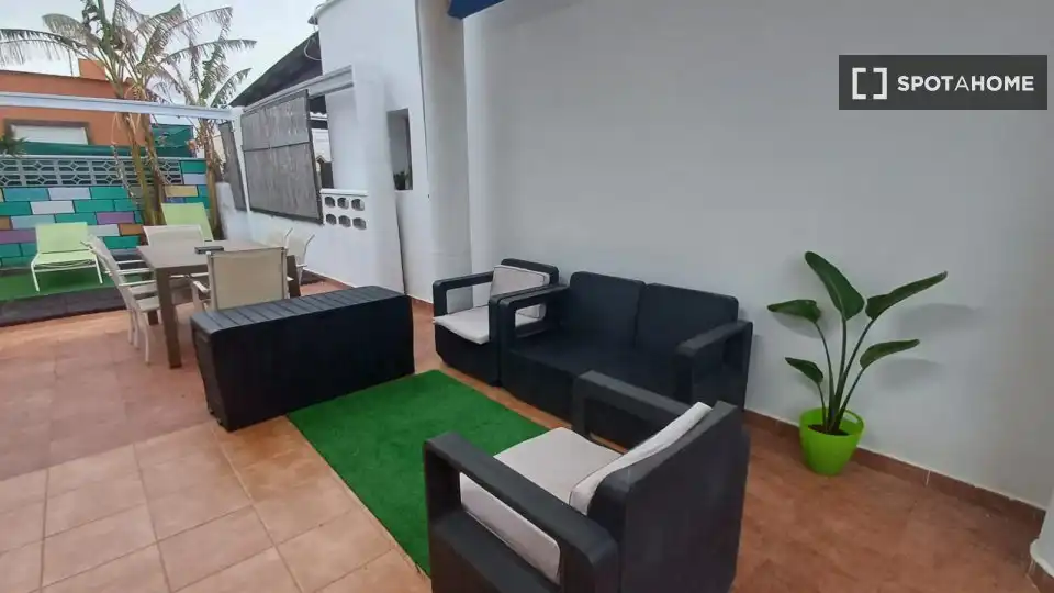 Terrace of Flat for rent in Sueca  with Air Conditioner, Heating and Furnished