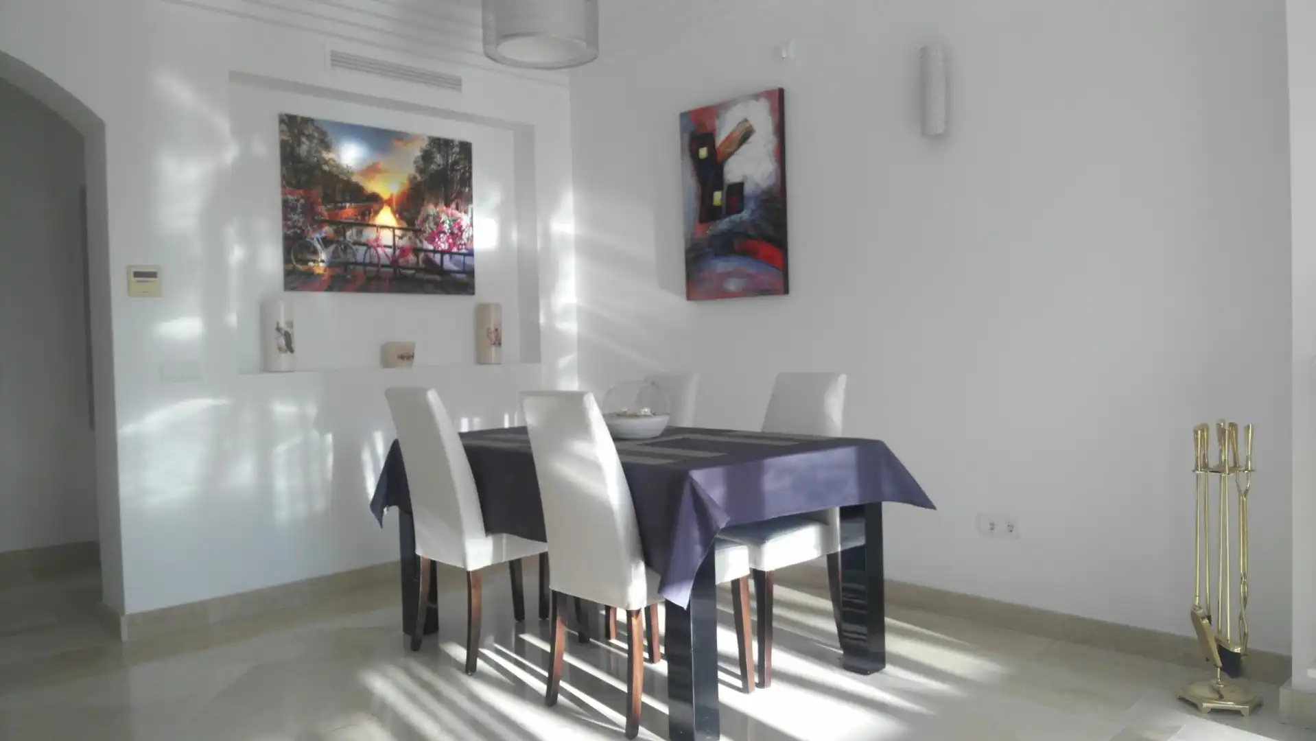 Esszimmer von Wohnungen zum Verkauf in Casares mit Klimaanlage, Heizung und Privatgarten