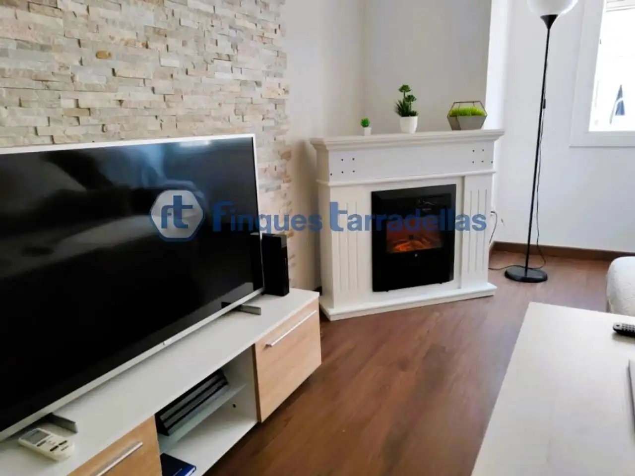 Wohnzimmer von Wohnung zum Verkauf in Blanes mit Klimaanlage, Heizung und Parkett