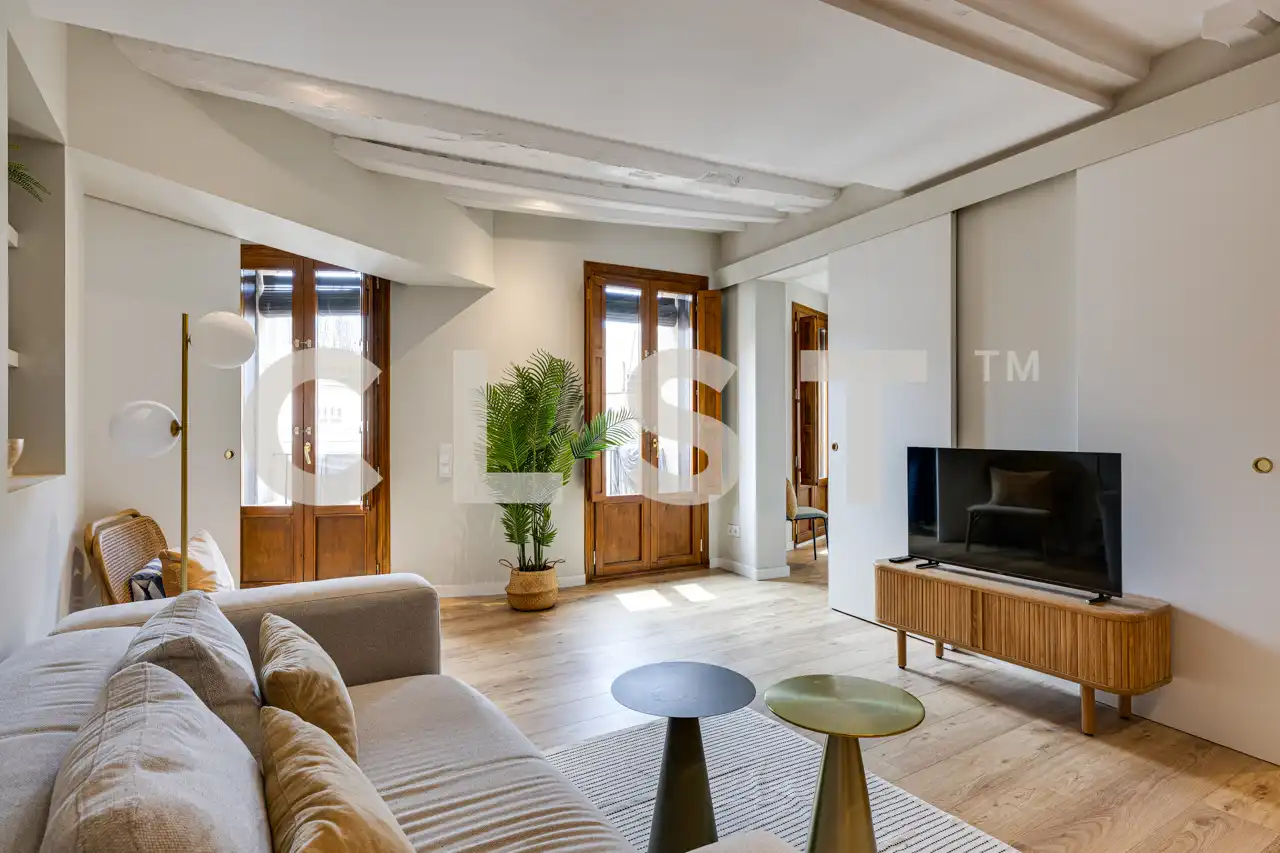 Sala de estar de Apartamento en venta en Barcelona con Aire acondicionado, Calefacción y Parquet
