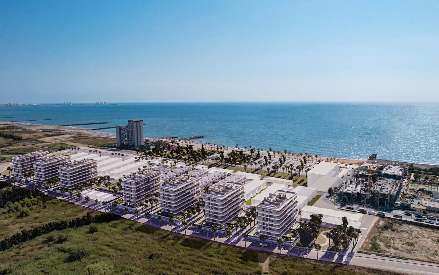Exterior view of Flat for sale in El Puig de Santa Maria  with Air Conditioner, Terrace and Swimming Pool