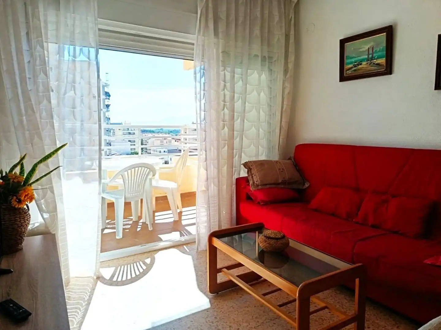Sala d'estar de Apartament en venda en Bellreguard amb Terrassa, Moblat i Balcó