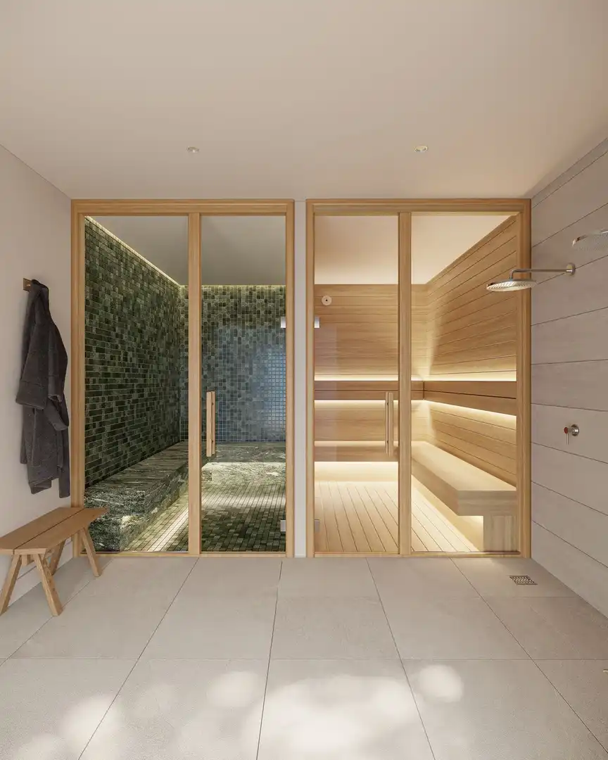 Badezimmer von Erdgeschoss zum Verkauf in Casares mit Klimaanlage, Privatgarten und Terrasse