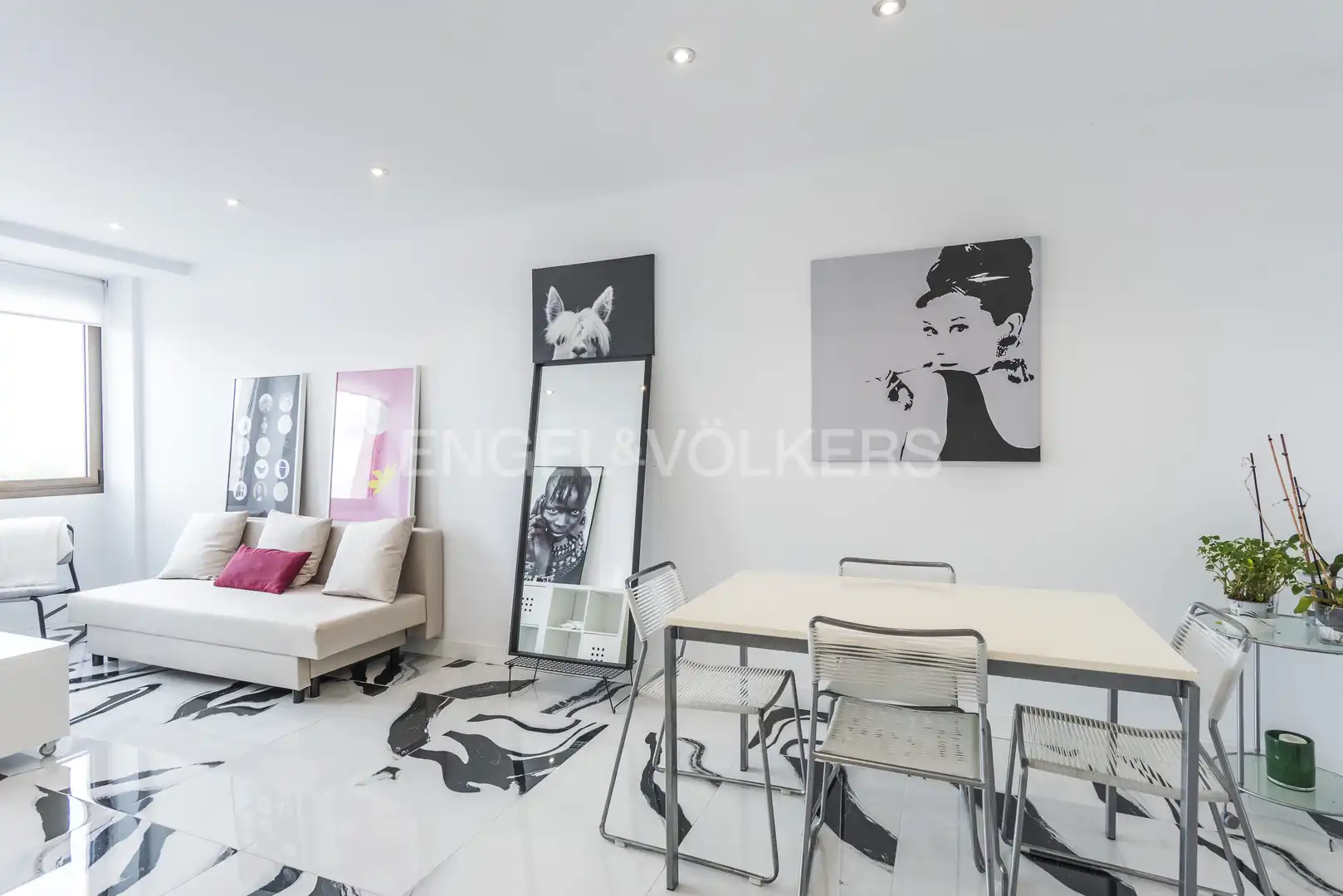Wohnzimmer von Wohnung zur Miete in Madrid mit Klimaanlage, Heizung und Möbliert