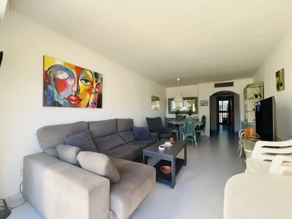 Sala de estar de Apartamento de alquiler en Calvià con Aire acondicionado, Terraza y Piscina