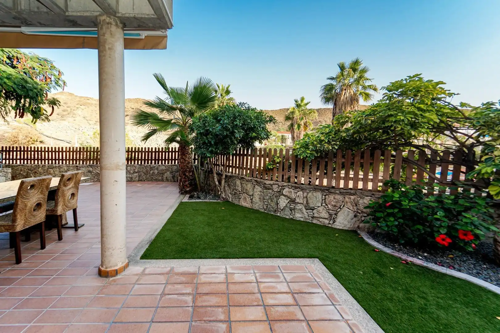 Terrassa de Casa o xalet en venda en Mogán amb Aire condicionat, Jardí privat i Terrassa