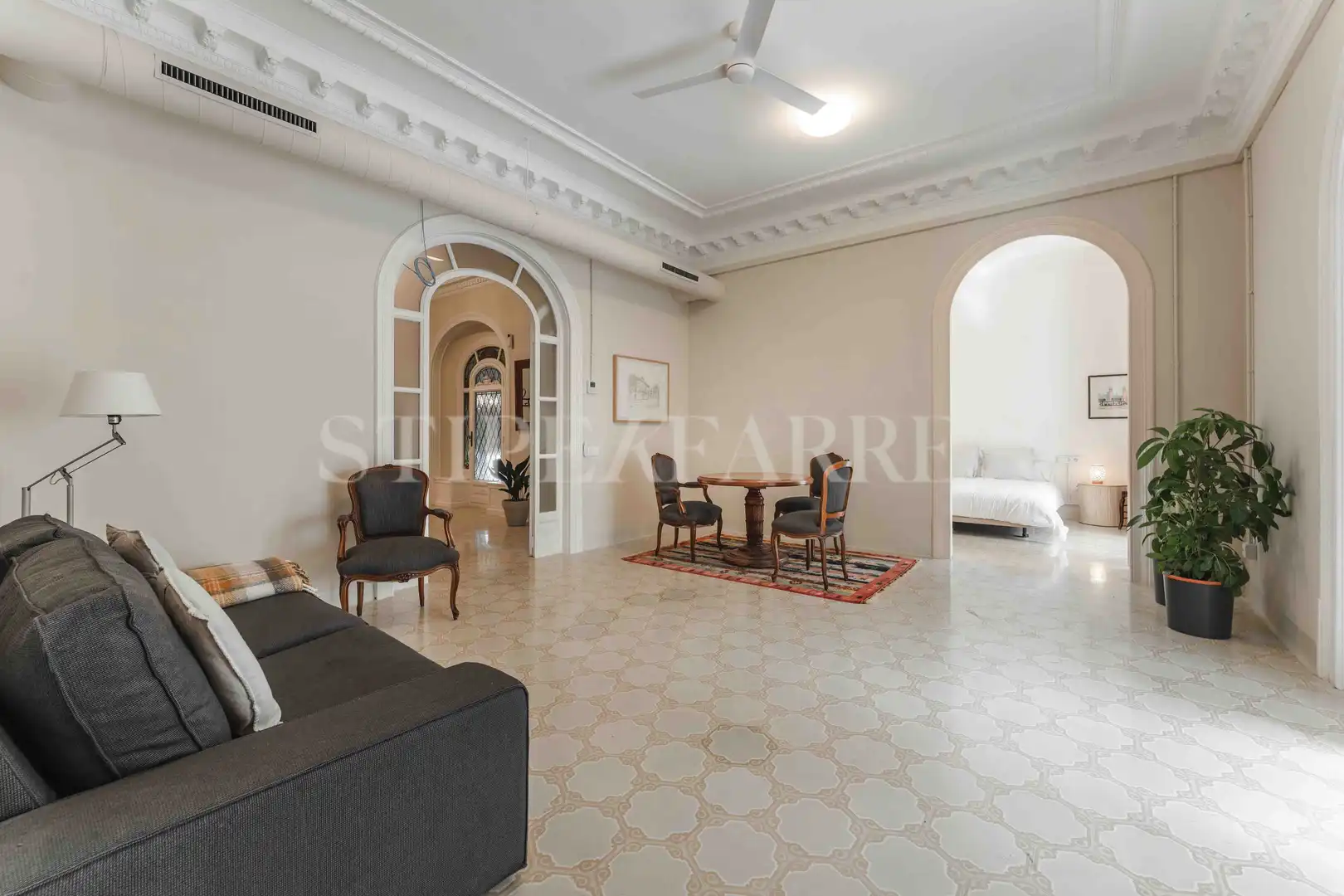 Sala de estar de Piso de alquiler en Barcelona con Aire acondicionado, Calefacción y Amueblado