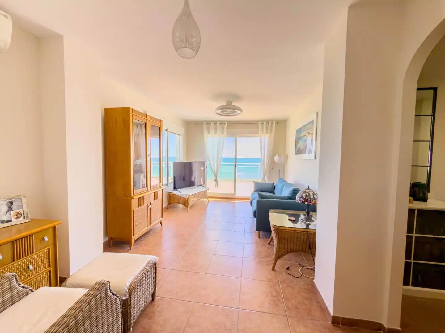 Sala d'estar de Àtic en venda en Peñíscola / Peníscola amb Aire condicionat, Calefacció i Terrassa