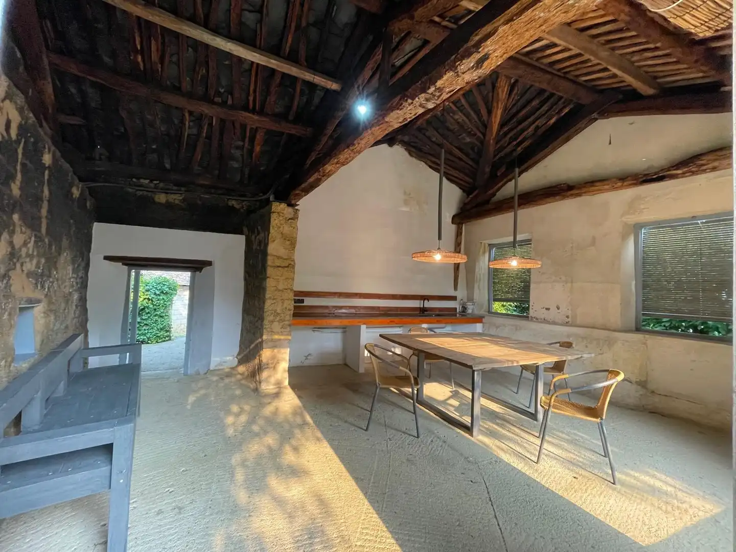 Menjador de Finca rústica en venda en Cabañas Raras amb Jardí privat, Terrassa i Traster