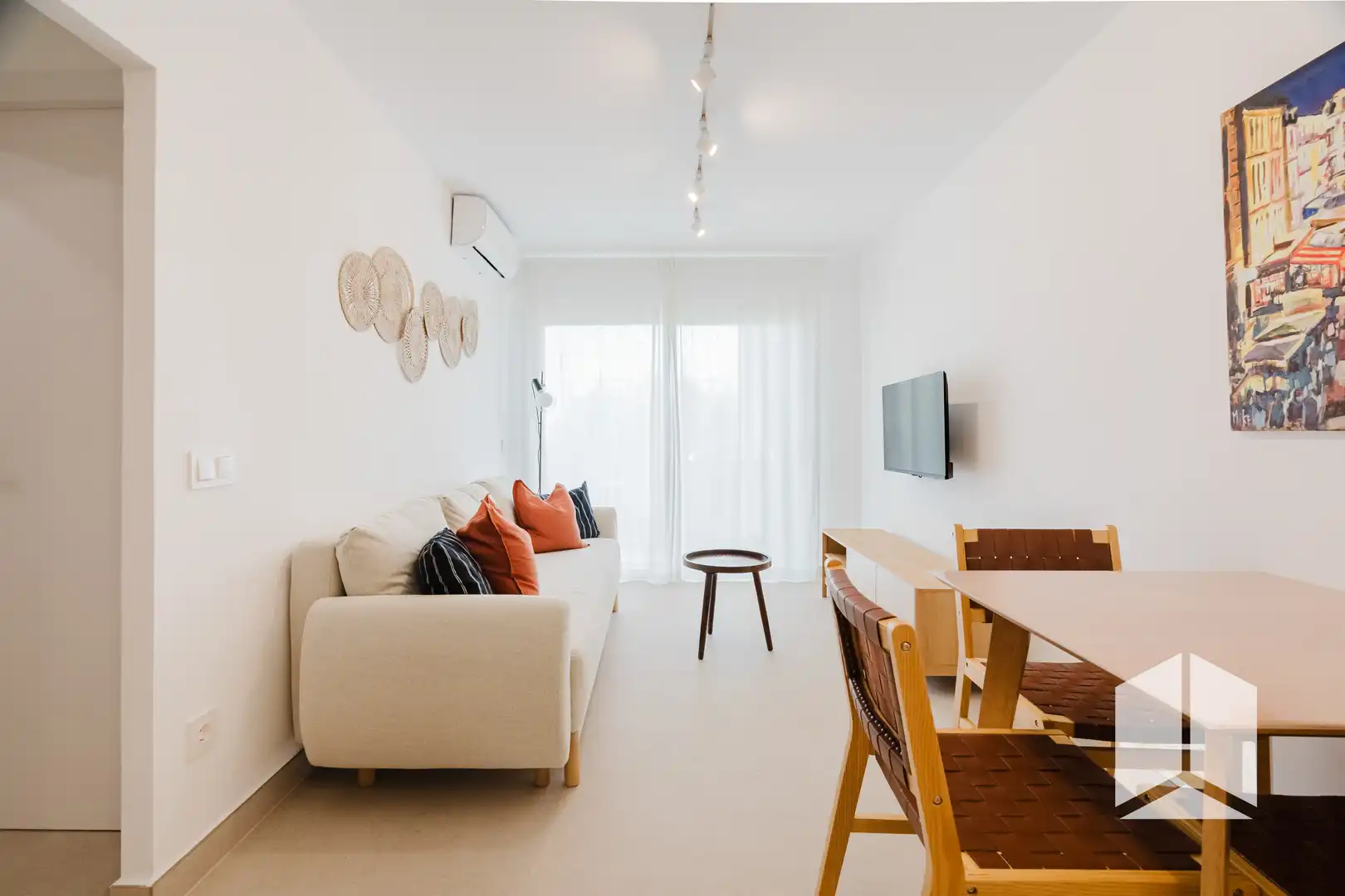 Wohnzimmer von Wohnung zum Verkauf in Castelldefels mit Klimaanlage, Terrasse und Schwimmbad
