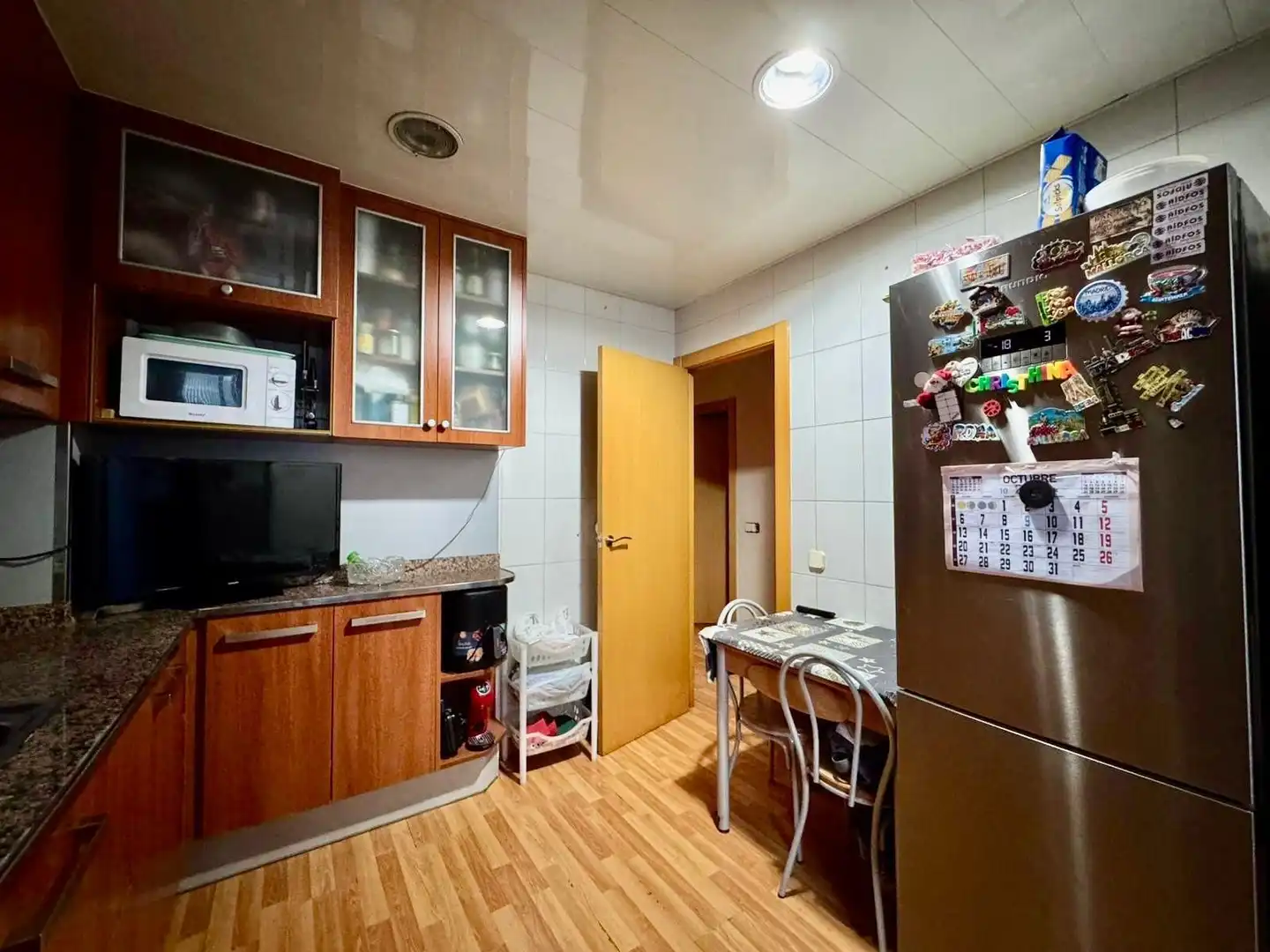 Kitchen of Flat for sale in Badalona  with Air Conditioner and Heating