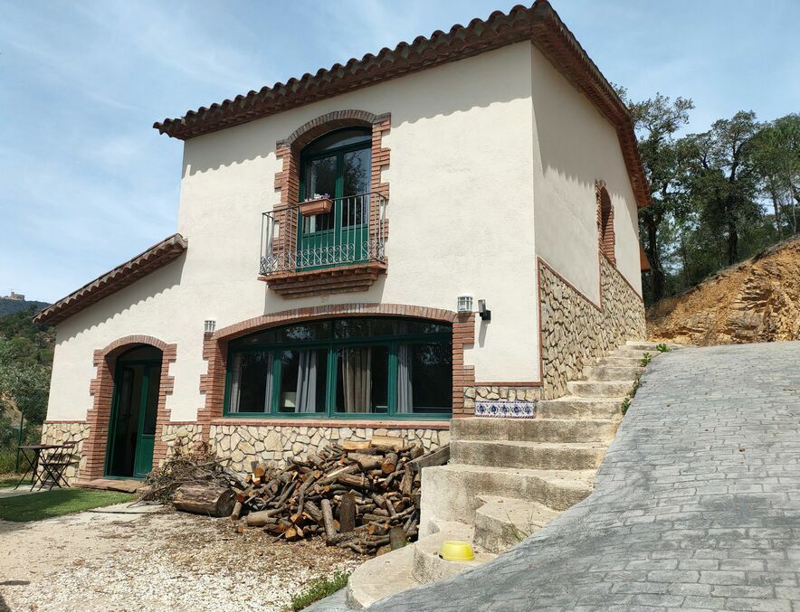 Exterior view of House or chalet for sale in Sant Feliu de Buixalleu  with Private garden, Parquet flooring and Swimming Pool