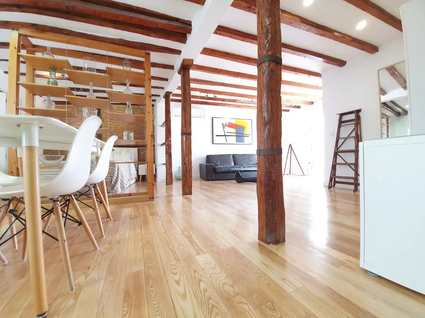 Sala de estar de Ático de alquiler en Madrid con Aire acondicionado, Calefacción y Terraza