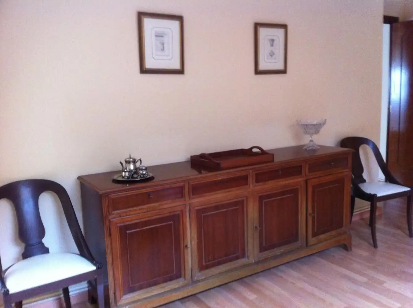 Dining room of Attic for rent in Ferrol  with Heating, Parquet flooring and Furnished