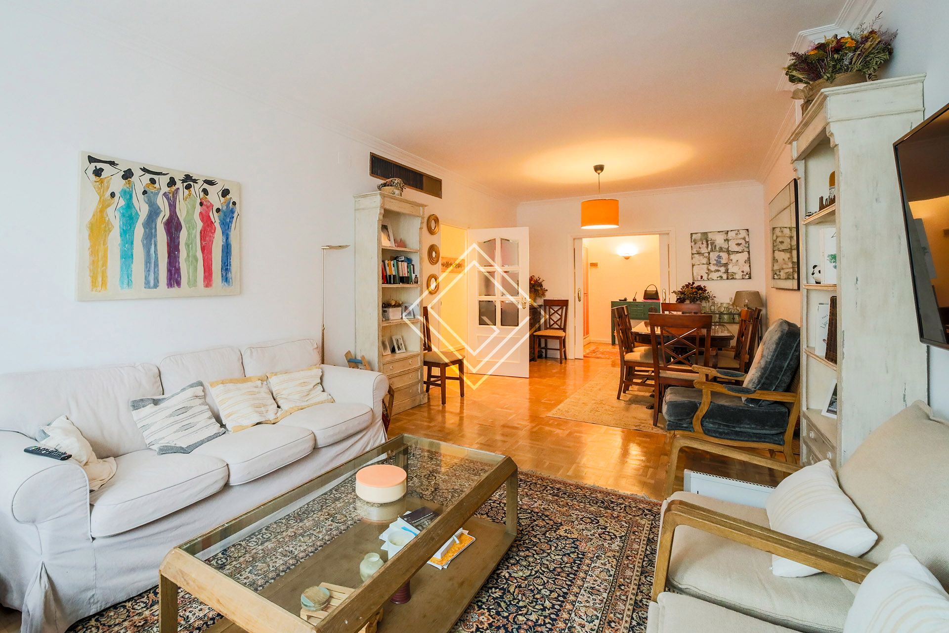 Living room of Flat for sale in  Madrid Capital  with Air Conditioner, Heating and Terrace