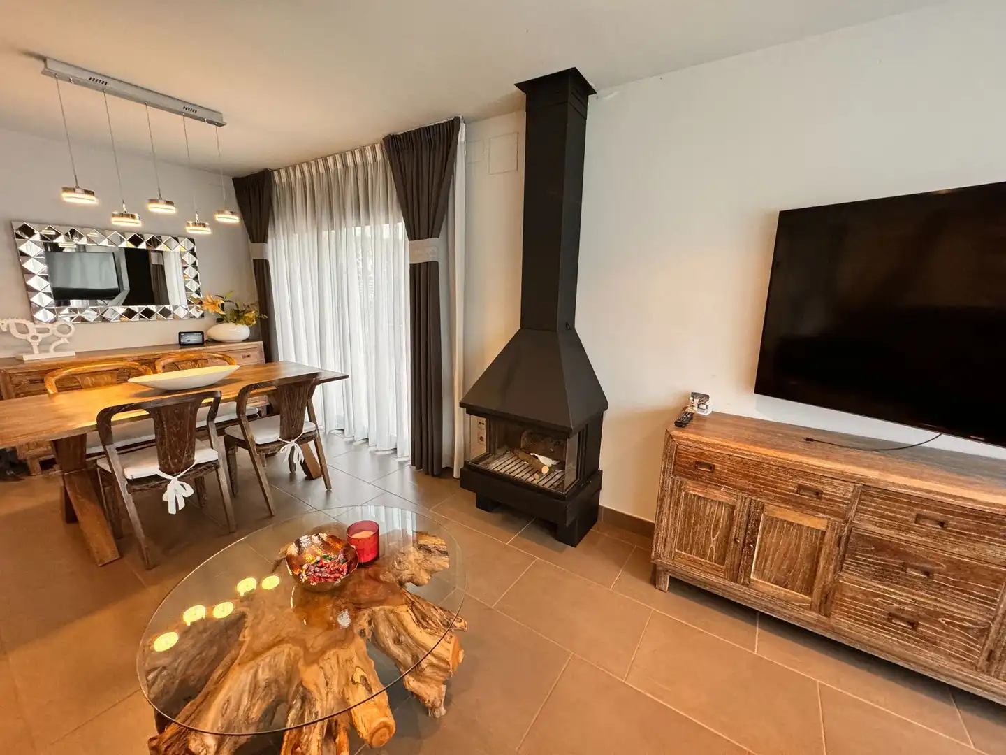 Sala de estar de Casa o chalet en venta en Vallromanes con Aire acondicionado, Calefacción y Jardín privado