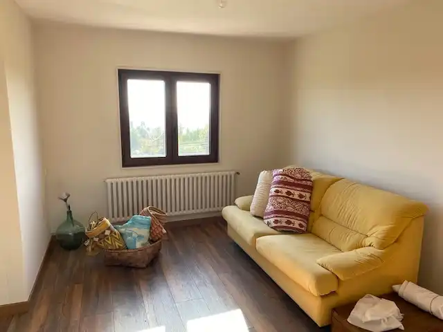 Sala d'estar de Casa o xalet de lloguer amb opció a compra en Oroso amb Calefacció, Terrassa i Moblat