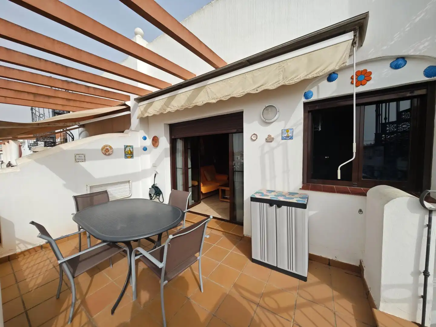 Terraza de Apartamento en venta en Chiclana de la Frontera con Jardín privado, Terraza y Amueblado