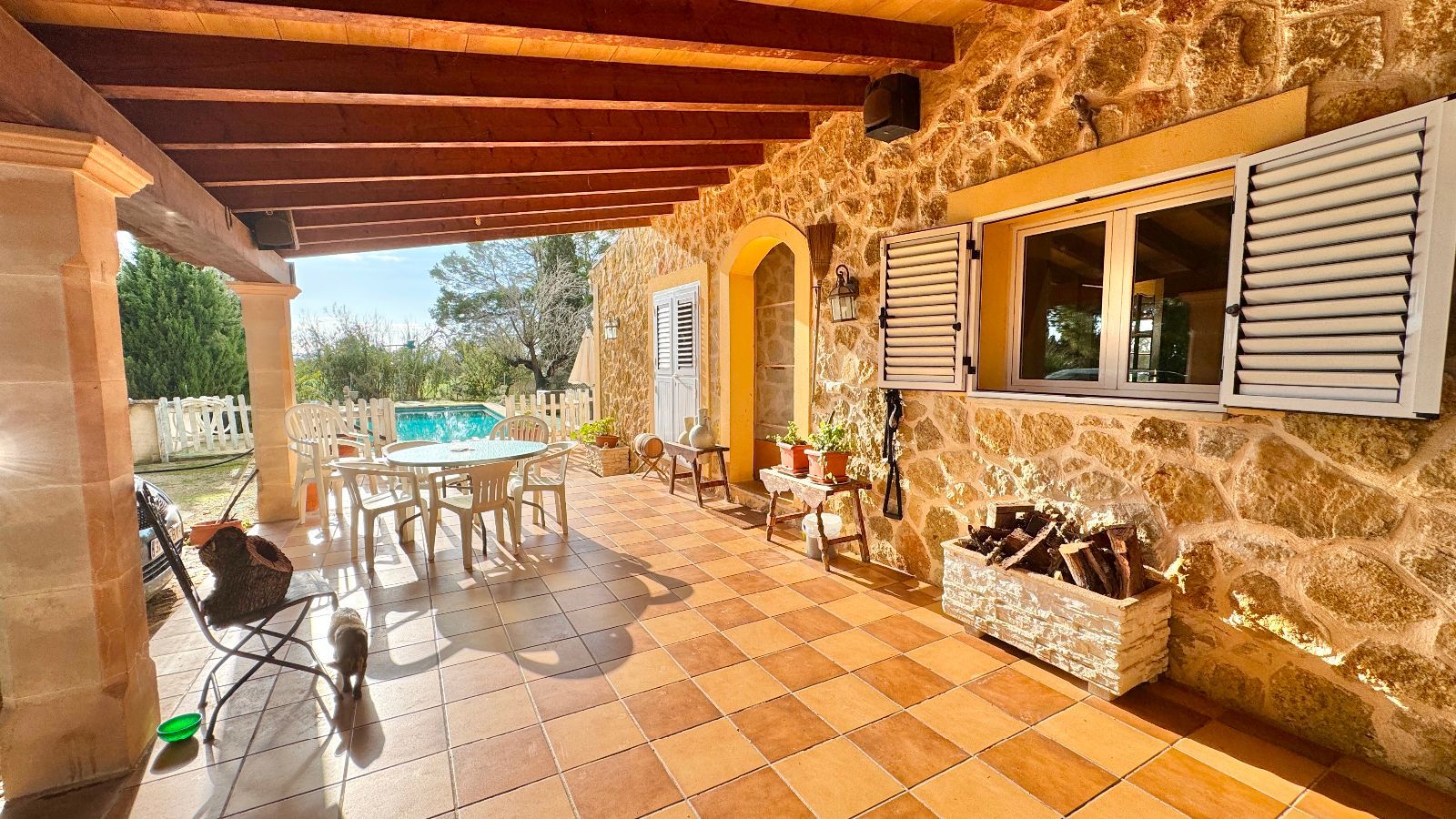 Terrassa de Finca rústica en venda en Inca amb Aire condicionat, Calefacció i Jardí privat