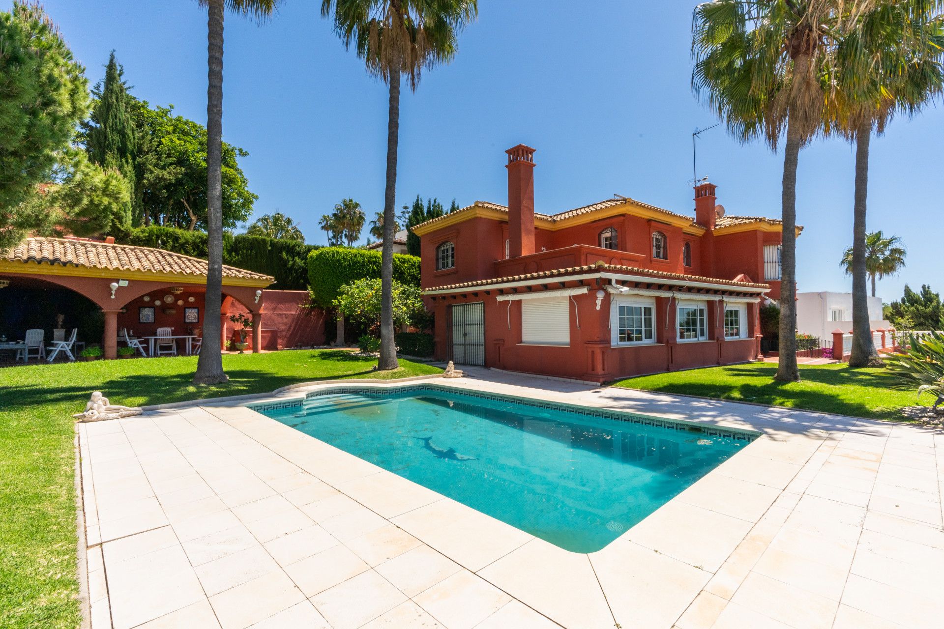 Jardí de Casa o xalet en venda en Estepona amb Jardí privat i Piscina