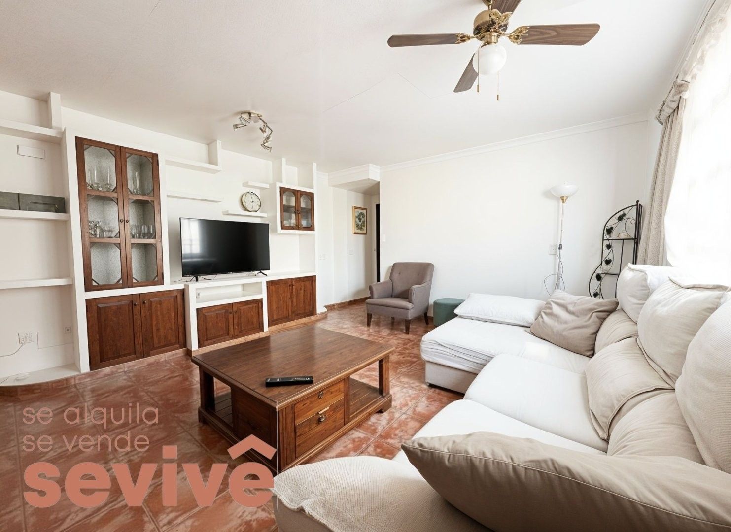 Living room of Flat for sale in Granadilla de Abona  with Terrace, Swimming Pool and Furnished