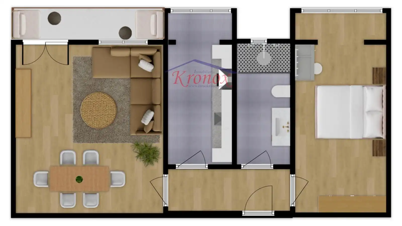 Flat with terrace for sale in Puente de Vallecas, imagen 2