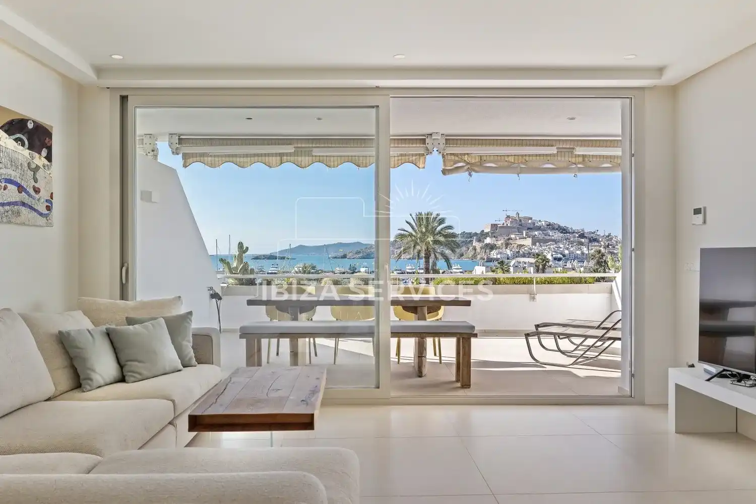 Exterior view of Flat for rent in Eivissa  with Air Conditioner and Swimming Pool