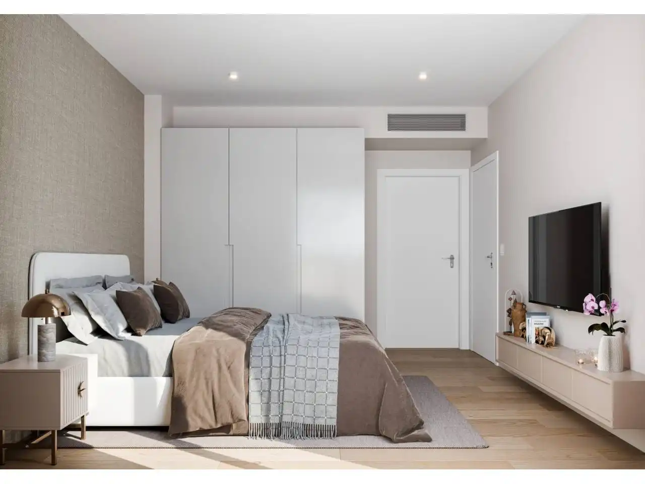 Bedroom of Flat for sale in Granollers  with Air Conditioner, Heating and Balcony