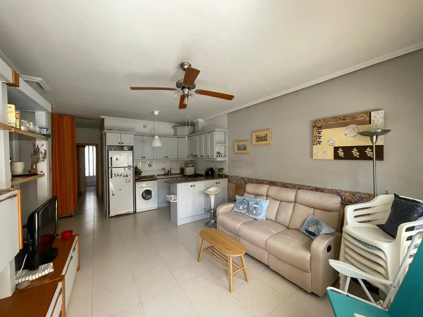Sala d'estar de Apartament en venda en Moncofa amb Terrassa, Moblat i Forn
