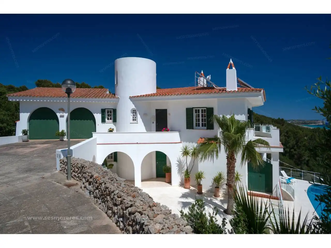 Vista exterior de Casa o chalet en venta en Es Migjorn Gran con Jardín privado, Terraza y Piscina