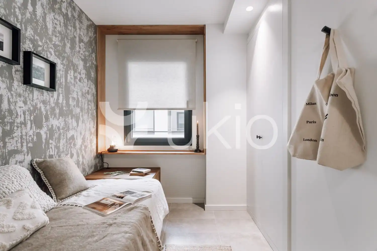 Schlafzimmer von Wohnungen zur Miete in Barcelona mit Klimaanlage, Möbliert und Ofen