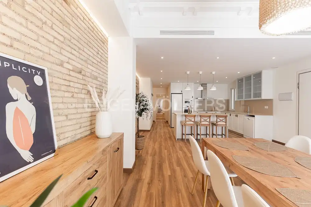 Cocina de Piso de alquiler en Valencia con Aire acondicionado, Calefacción y Parquet