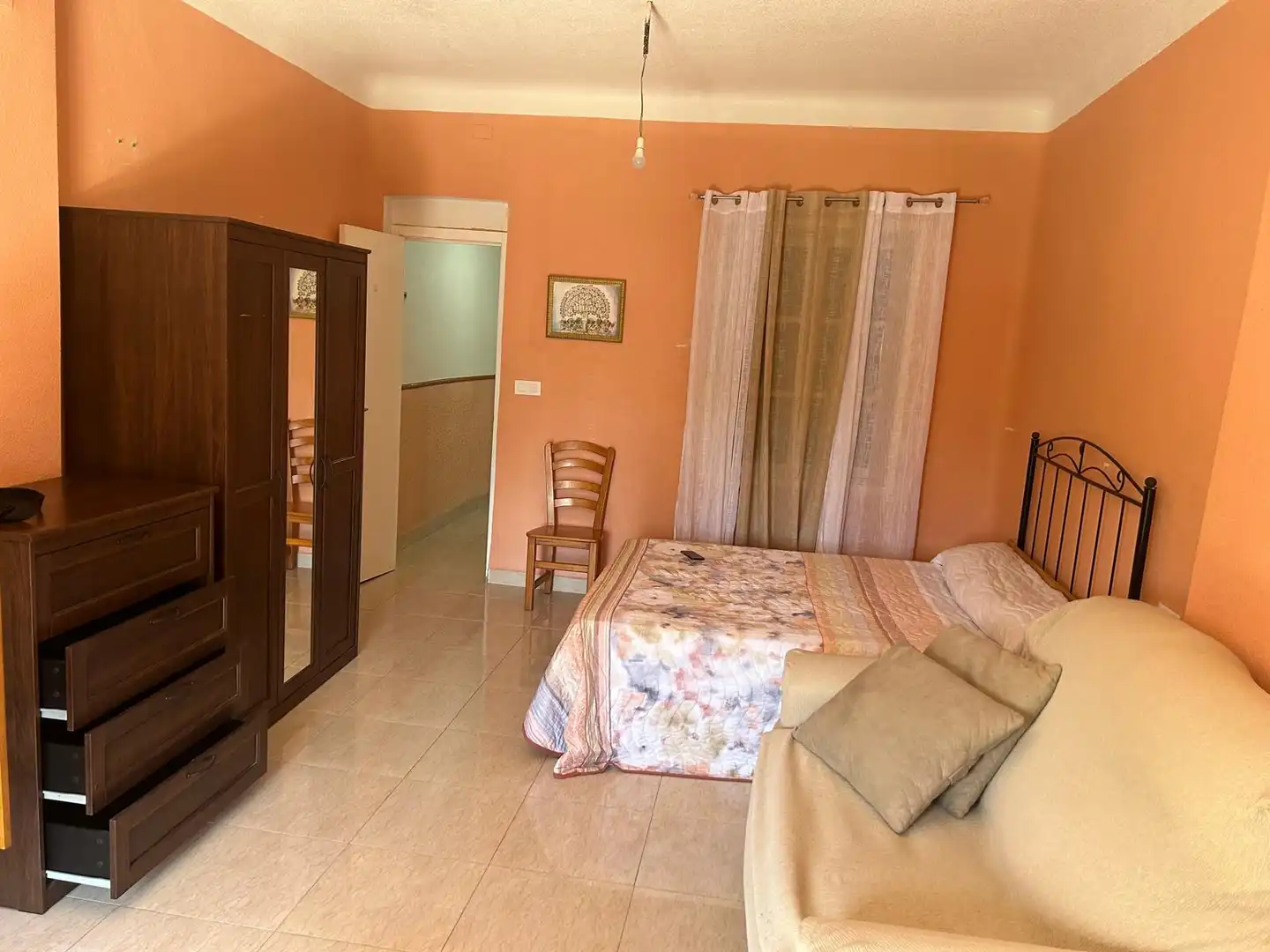 Schlafzimmer von Wohnung zur Miete in Murcia mit Klimaanlage, Heizung und Möbliert