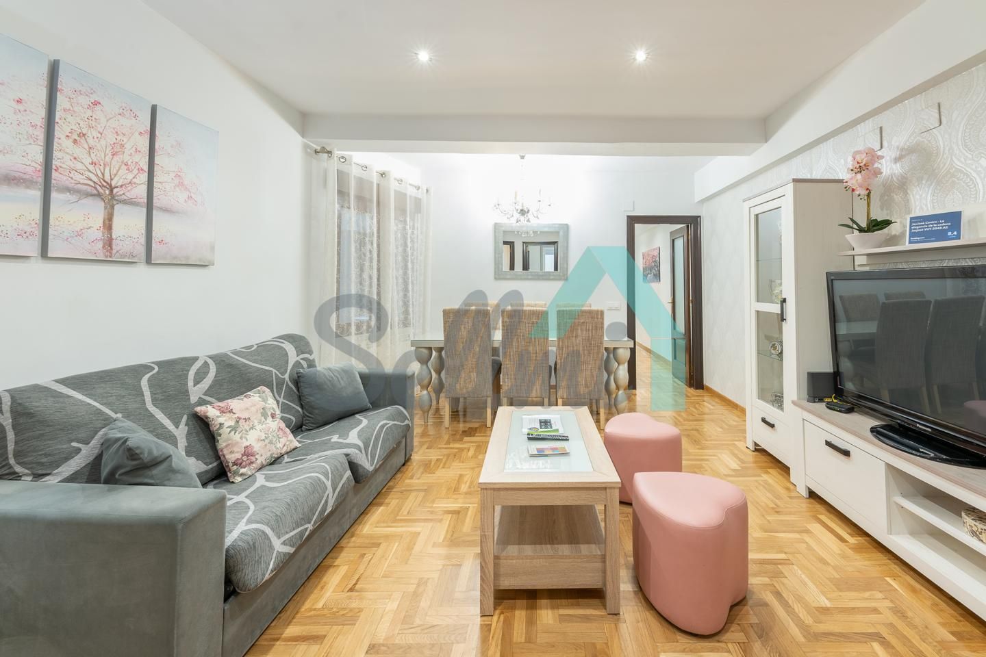 Sala de estar de Piso en venta en Gijón  con Calefacción, Parquet y Trastero