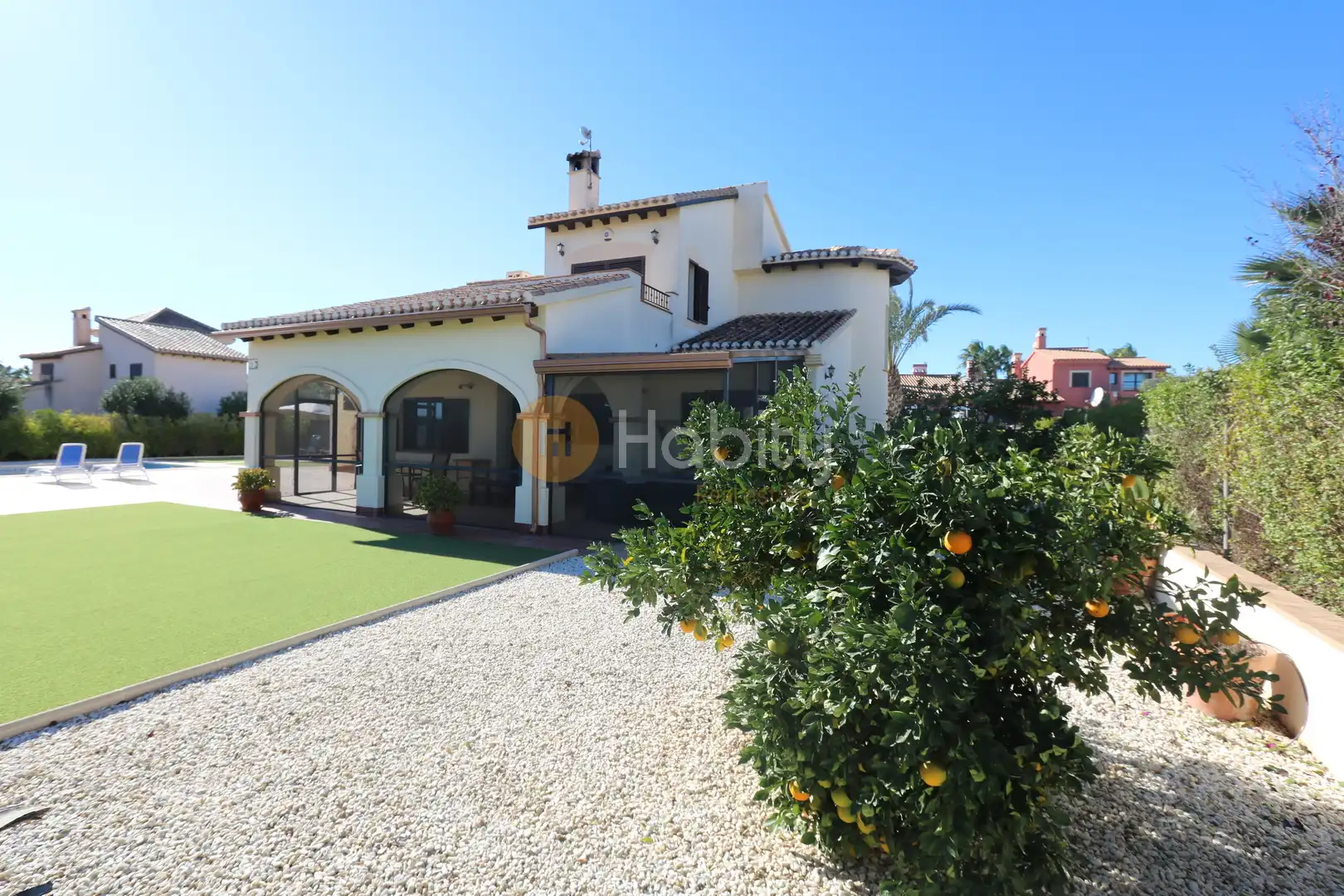 Vista exterior de Casa o chalet en venta en Fuente Álamo de Murcia con Aire acondicionado, Calefacción y Jardín privado