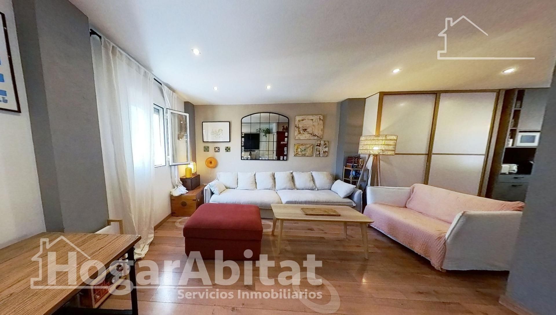 Sala de estar de Piso en venta en  Valencia Capital con Aire acondicionado y Parquet