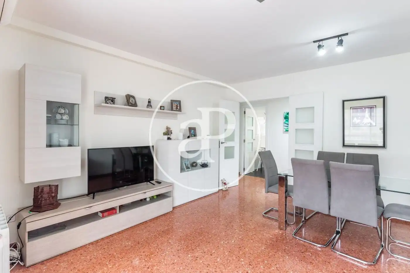 Living room of Flat for rent in Valencia  with Heating, Furnished and Balcony