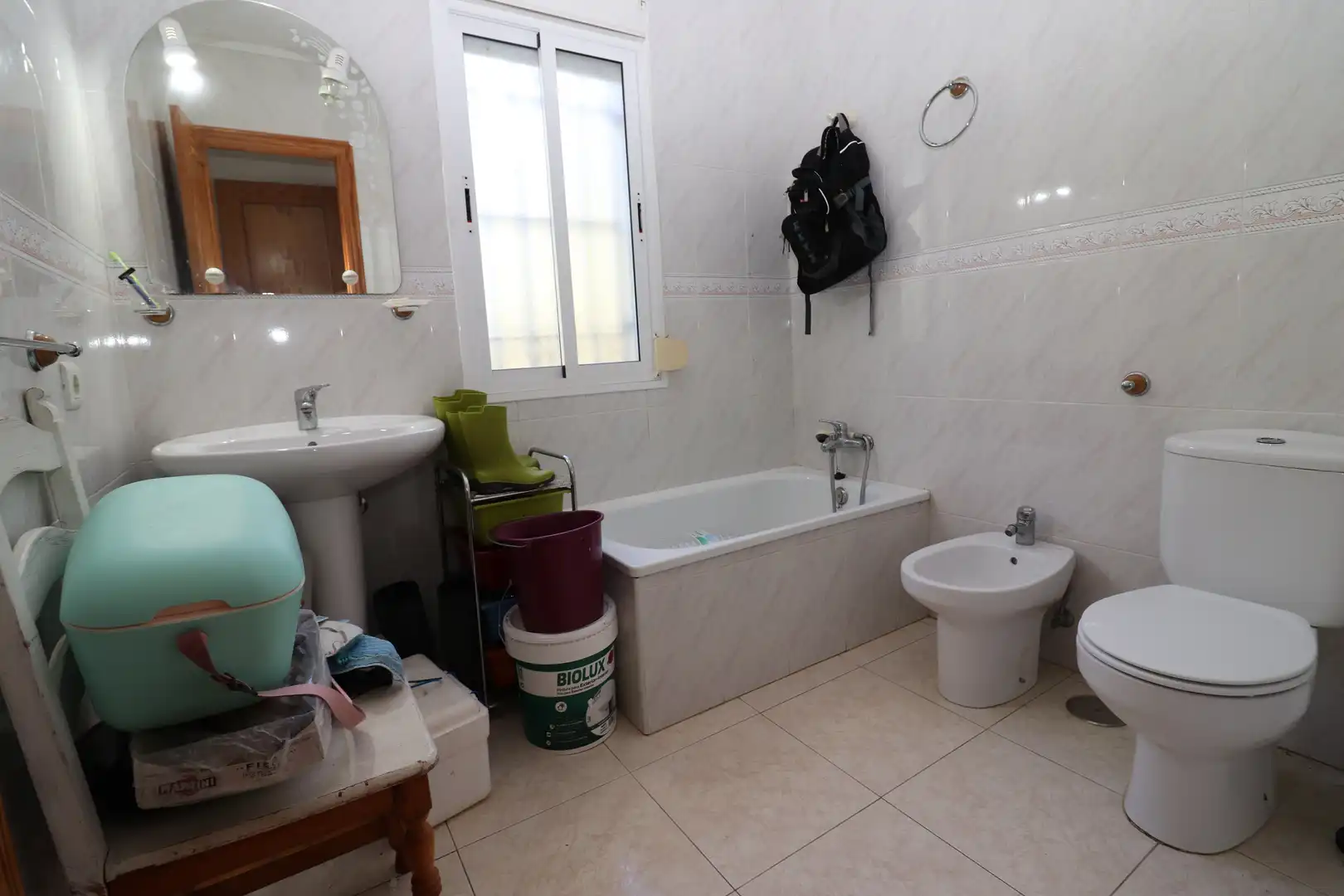 Bany de Finca rústica en venda en Aljaraque amb Jardí privat, Piscina i Moblat