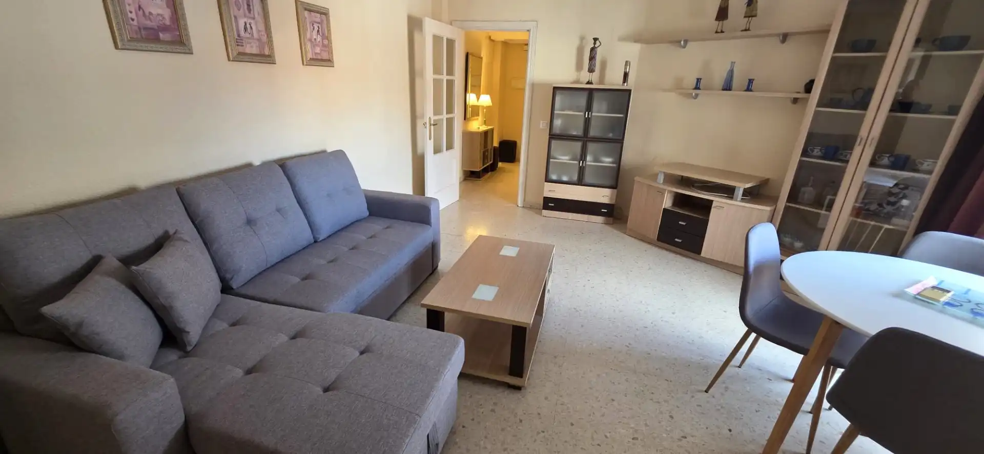 Sala de estar de Piso de alquiler en Badajoz con Aire acondicionado, Calefacción y Amueblado